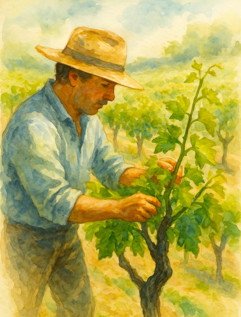 ébourgeonnage de la vigne