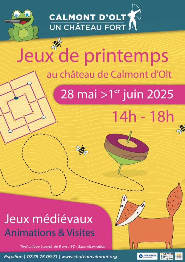 Jeux de printemps au Château de Calmont 1 Affiche Calmont