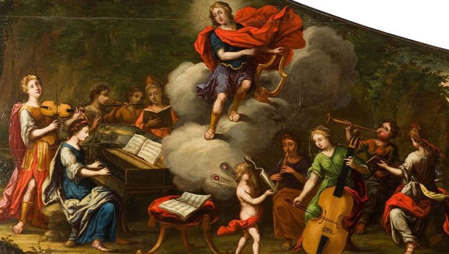 detail panneau clavecin