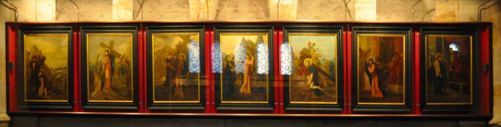Vitrine du chemin de croix (G. Moreau)