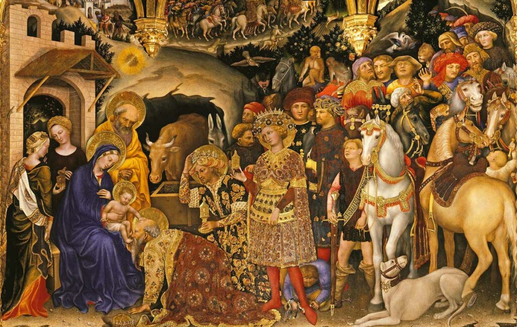 Gentile da Fabriano, L’Adoration des Mages, 1423 – Domaine public